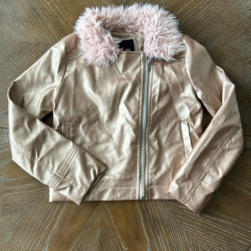 Limited Too Girls Faux Leather Jacket Size 10/12